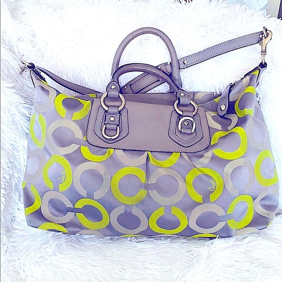 COACH Madison OP Art Sabrina Satchel - Picture 3 of 12